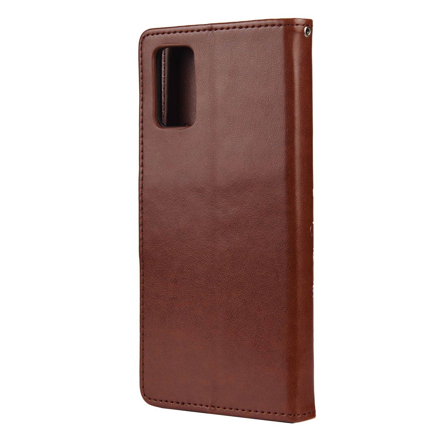 Hülle kompatibel mit Xiaomi Redmi Note 10 5G Kunstleder Handyhülle - Handy Case Braun