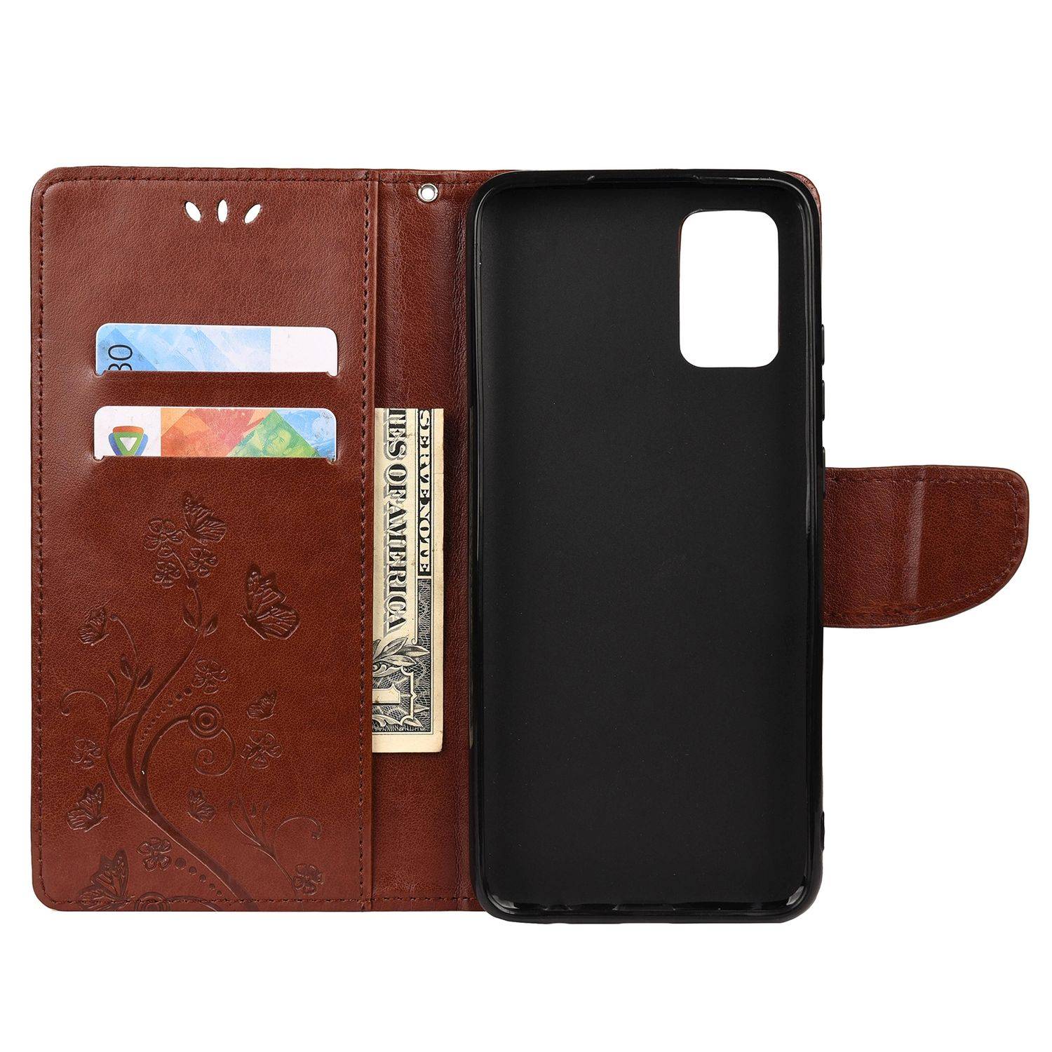 Hülle kompatibel mit Xiaomi Redmi Note 10 5G Kunstleder Handyhülle - Handy Case Braun