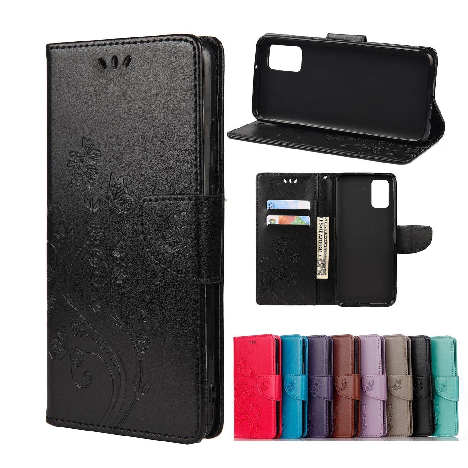 Hülle kompatibel mit Xiaomi Redmi Note 10 5G Kunstleder Handyhülle - Handy Case Schwarz