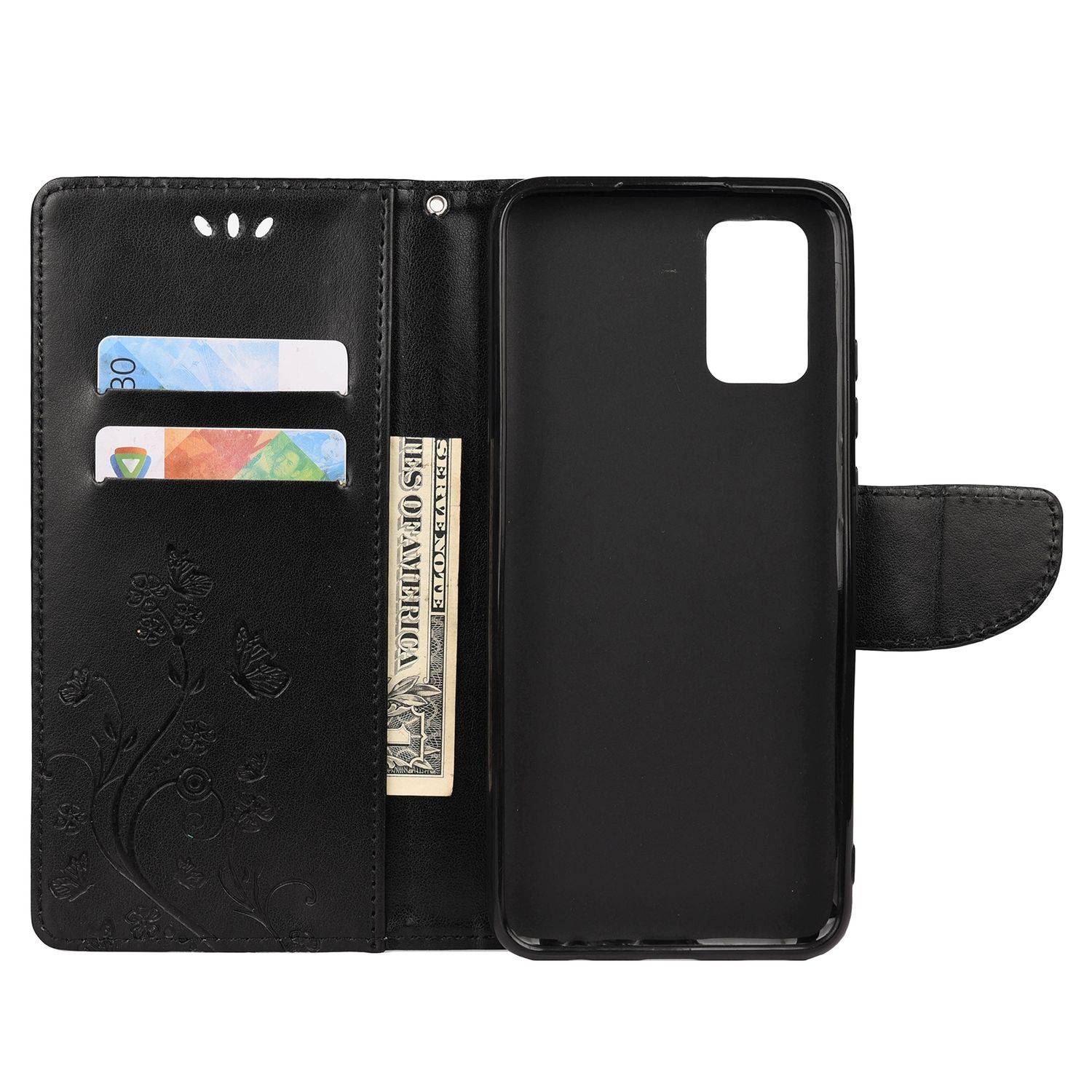 Hülle kompatibel mit Xiaomi Redmi Note 10 5G Kunstleder Handyhülle - Handy Case Schwarz