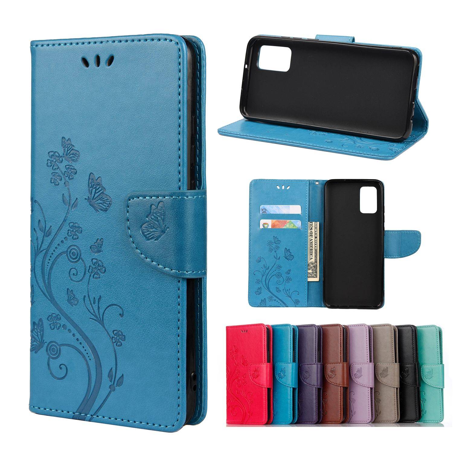 Hülle kompatibel mit Xiaomi Redmi Note 10 5G Kunstleder Handyhülle - Handy Case Blau