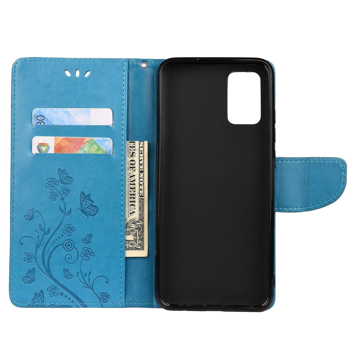 Hülle kompatibel mit Xiaomi Redmi Note 10 5G Kunstleder Handyhülle - Handy Case Blau