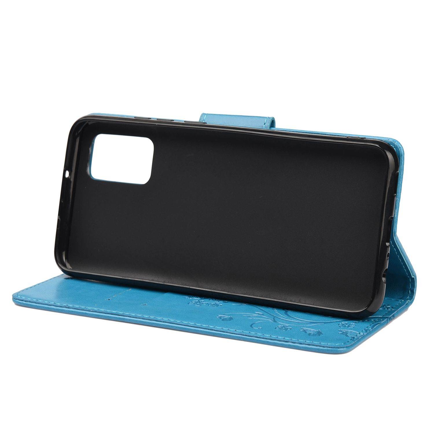 Hülle kompatibel mit Xiaomi Redmi Note 10 5G Kunstleder Handyhülle - Handy Case Blau