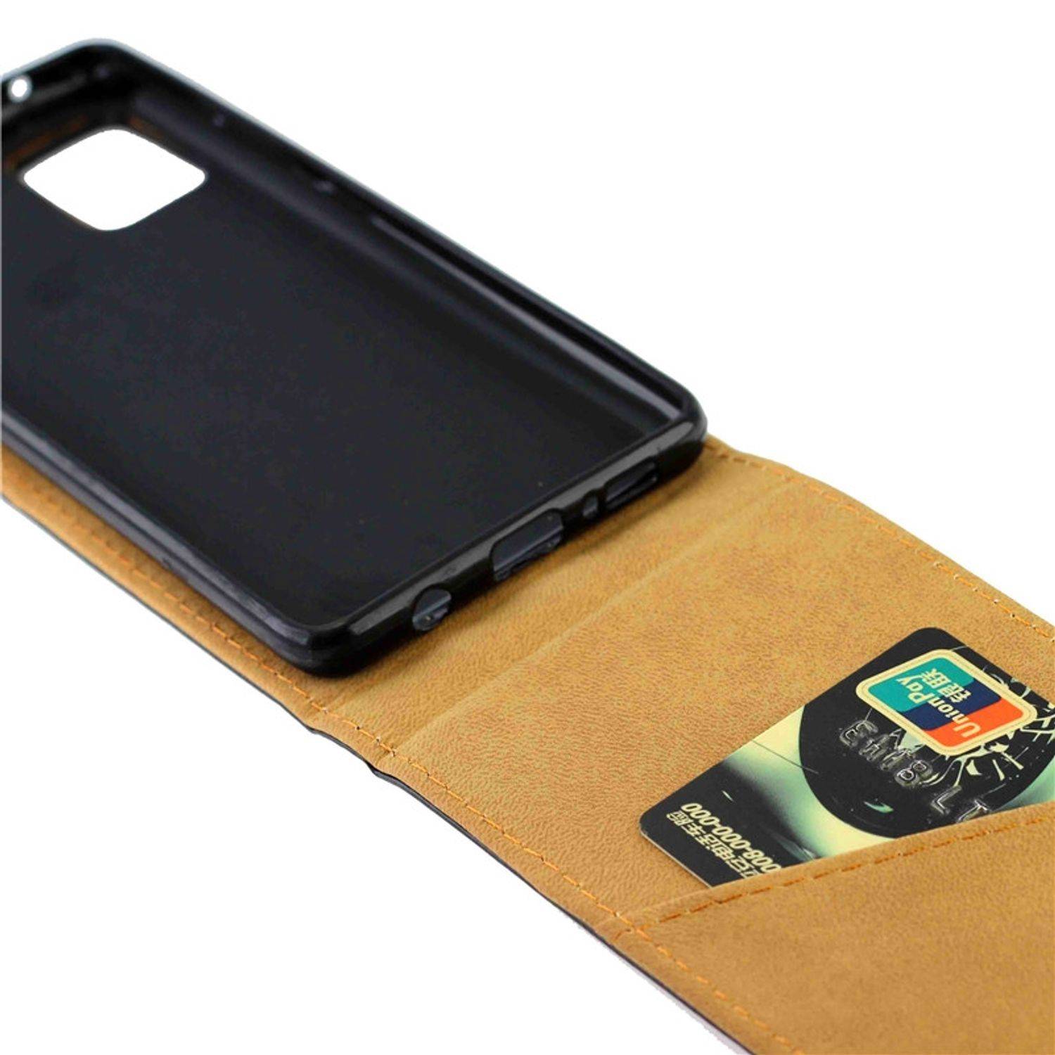 Hülle kompatibel mit Samsung Galaxy A51 Kunstleder Handyhülle - Handy Case Schwarz