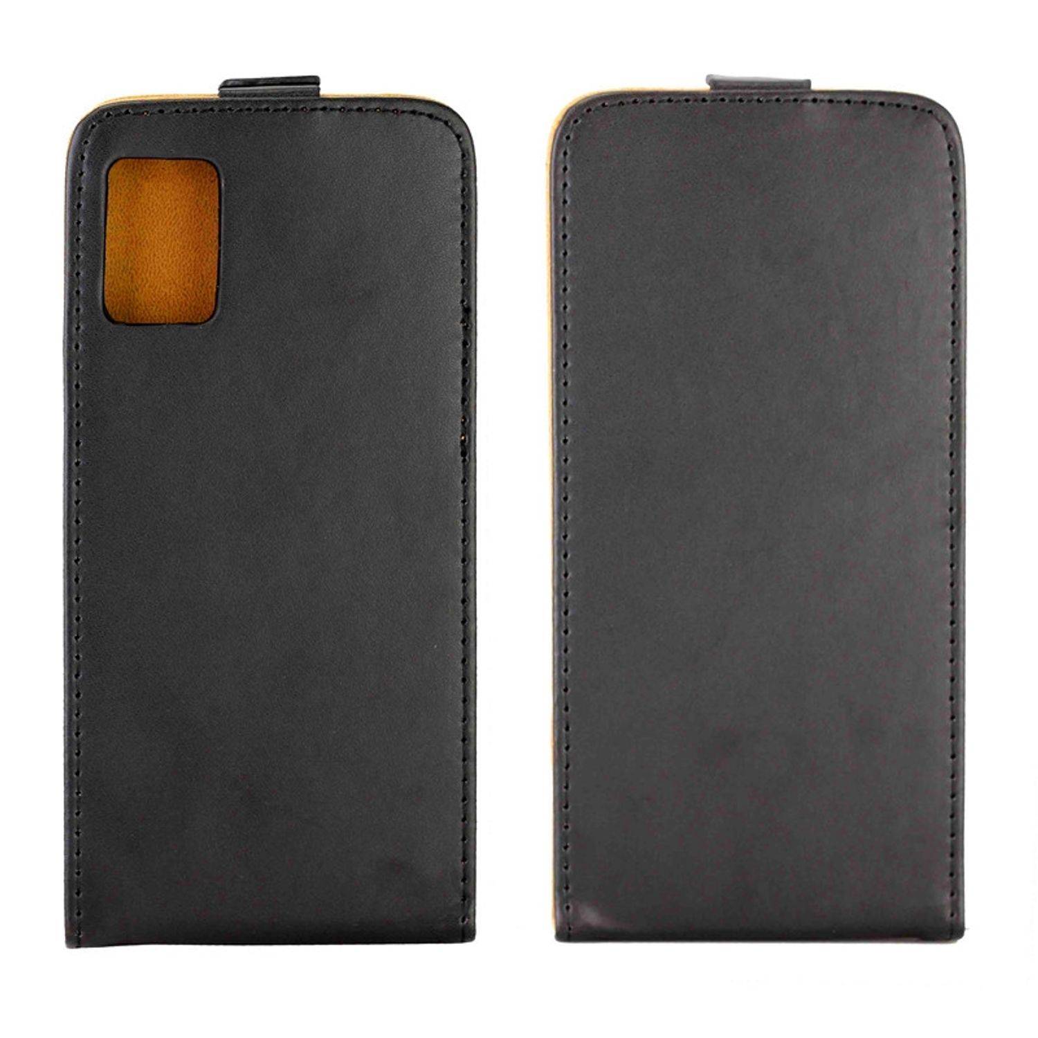 Hülle kompatibel mit Samsung Galaxy A51 Kunstleder Handyhülle - Handy Case Schwarz