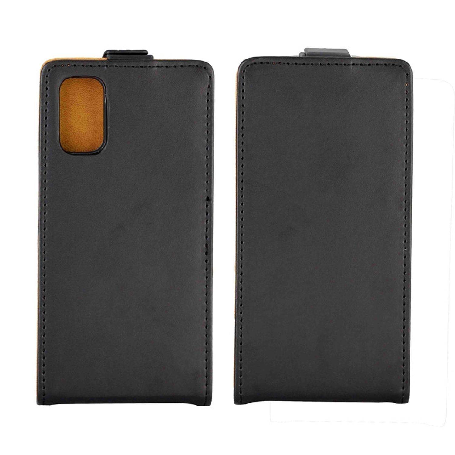 Samsung Galaxy A41 Handyhülle Flip Case Bookcover Schwarz