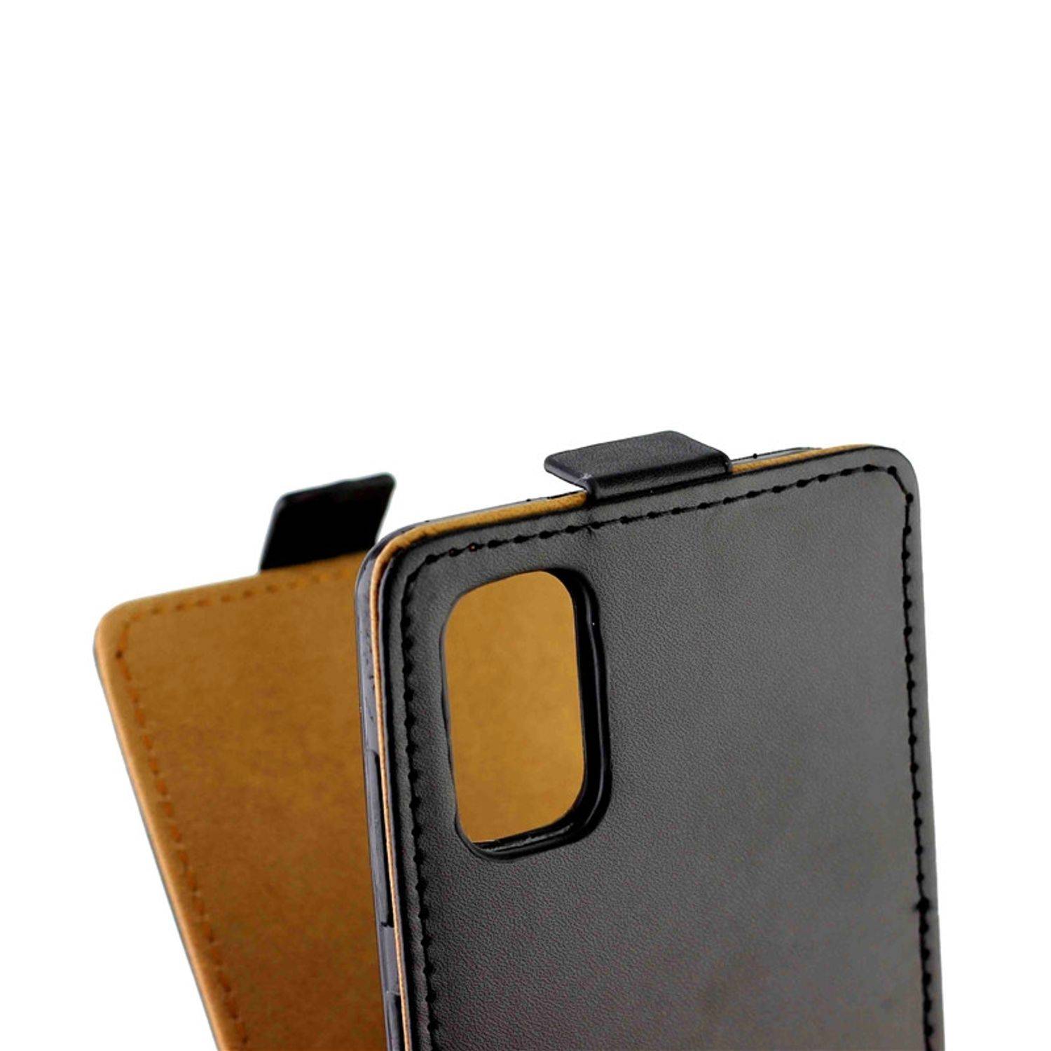 Samsung Galaxy A41 Handyhülle Flip Case Bookcover Schwarz