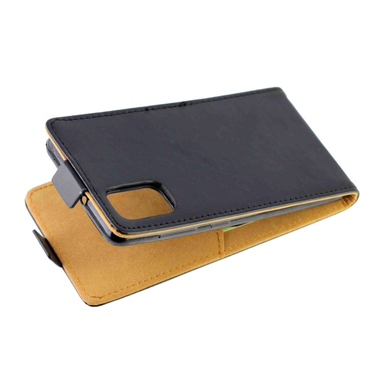 Samsung Galaxy A41 Handyhülle Flip Case Bookcover Schwarz