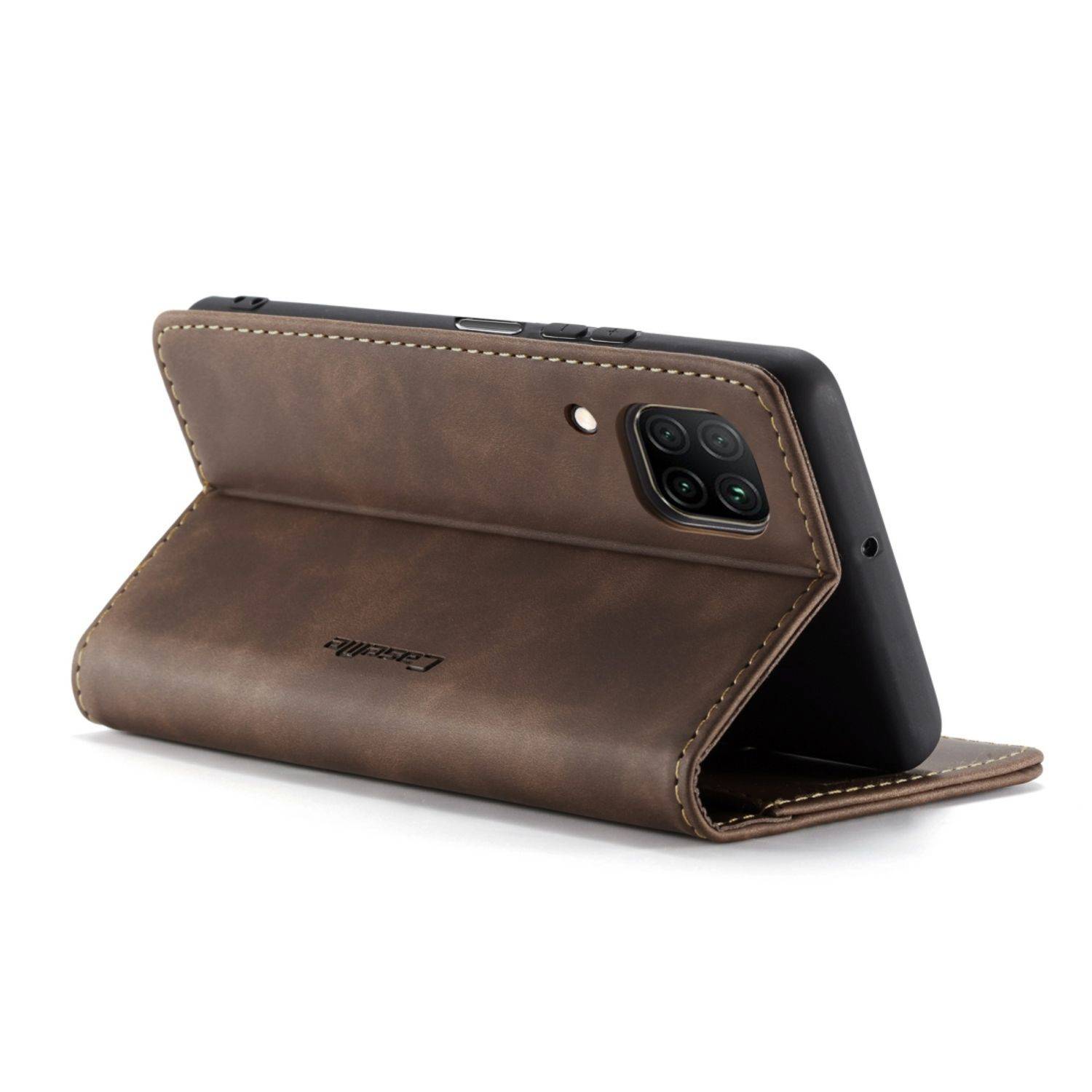 Huawei P40 Lite Handyhülle Schutztasche Bookcover Braun