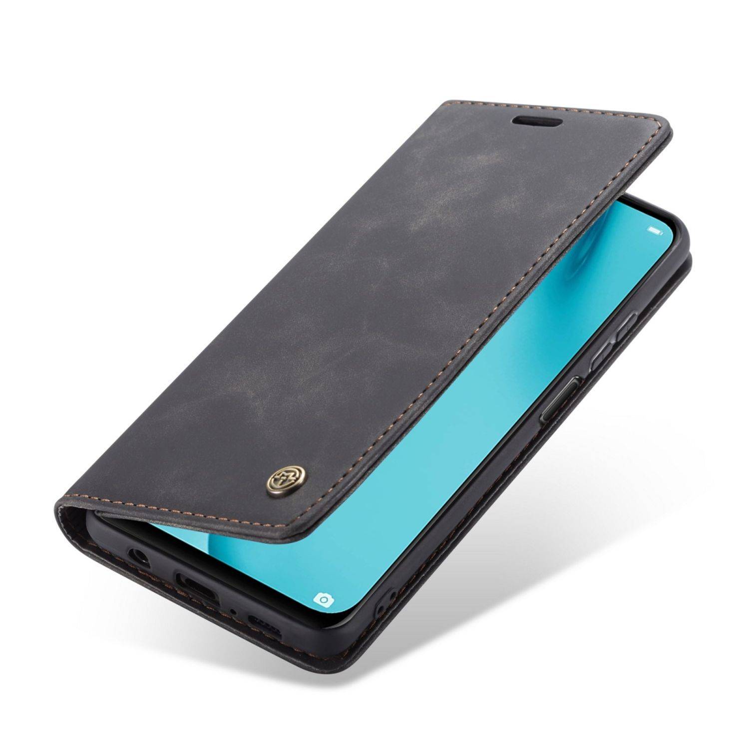 Huawei P40 Lite Handyhülle Schutztasche Bookcover Schwarz