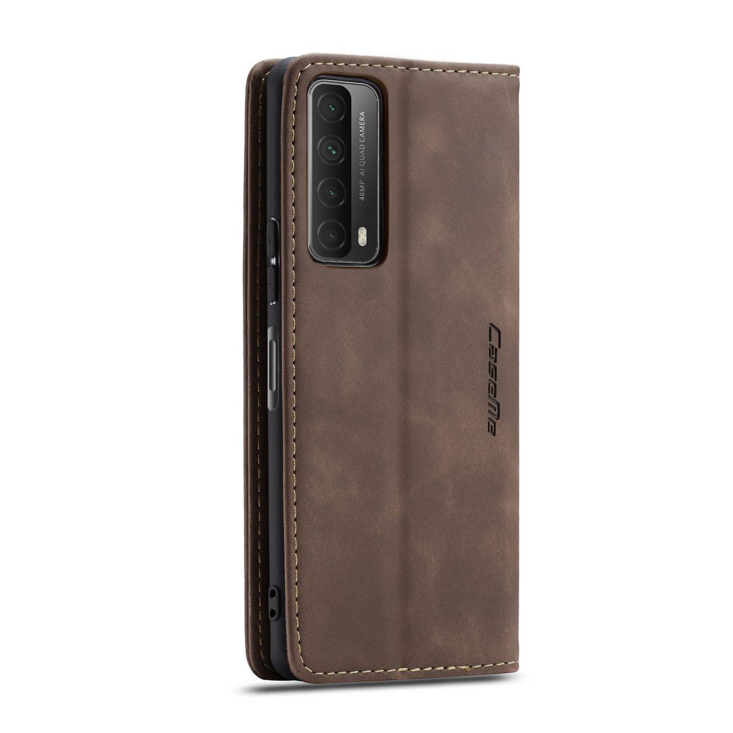 Huawei P smart 2021 Handyhülle Schutztasche Bookcover Braun