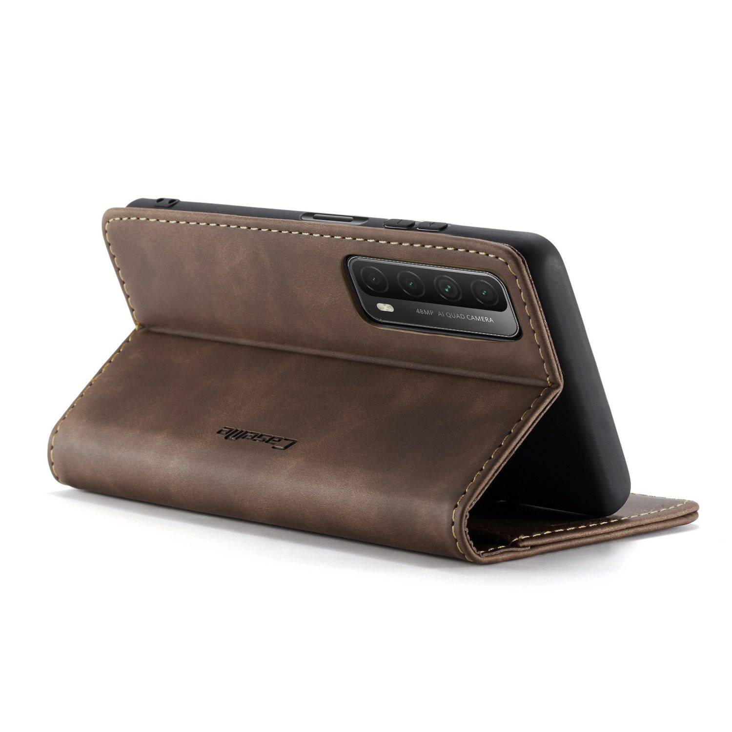Huawei P smart 2021 Handyhülle Schutztasche Bookcover Braun