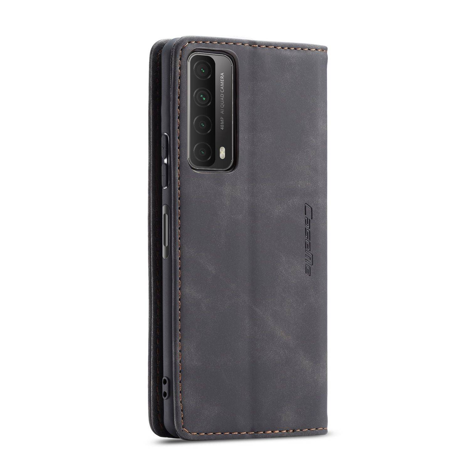 Huawei P smart 2021 Handyhülle Schutztasche Bookcover Schwarz