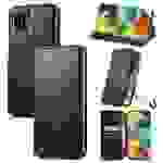 Hülle kompatibel mit Samsung Galaxy A51 Kunstleder Handyhülle - Handy Case Schwarz