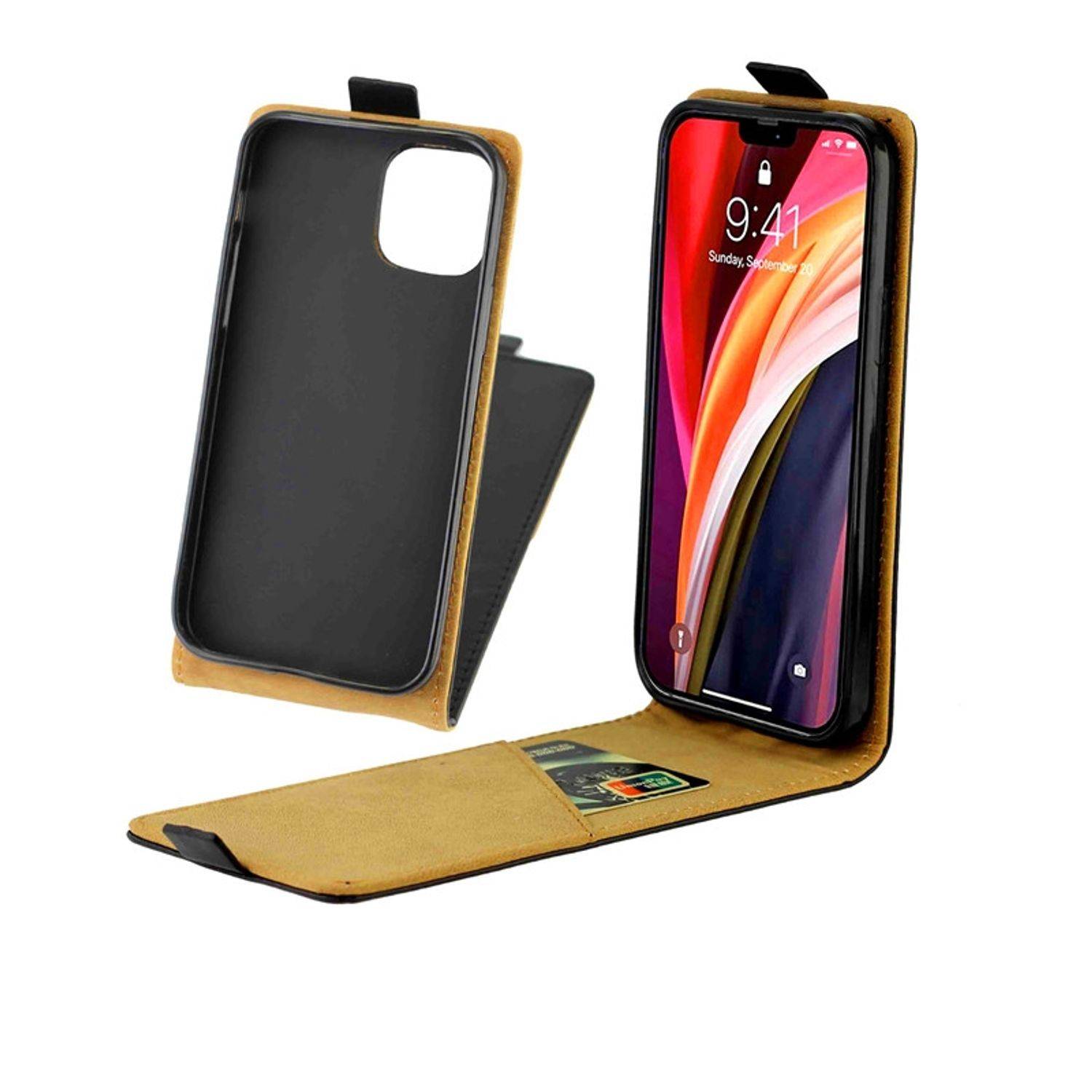 Apple iPhone 12 Pro Max Handyhülle Flip Case Bookcover Schwarz