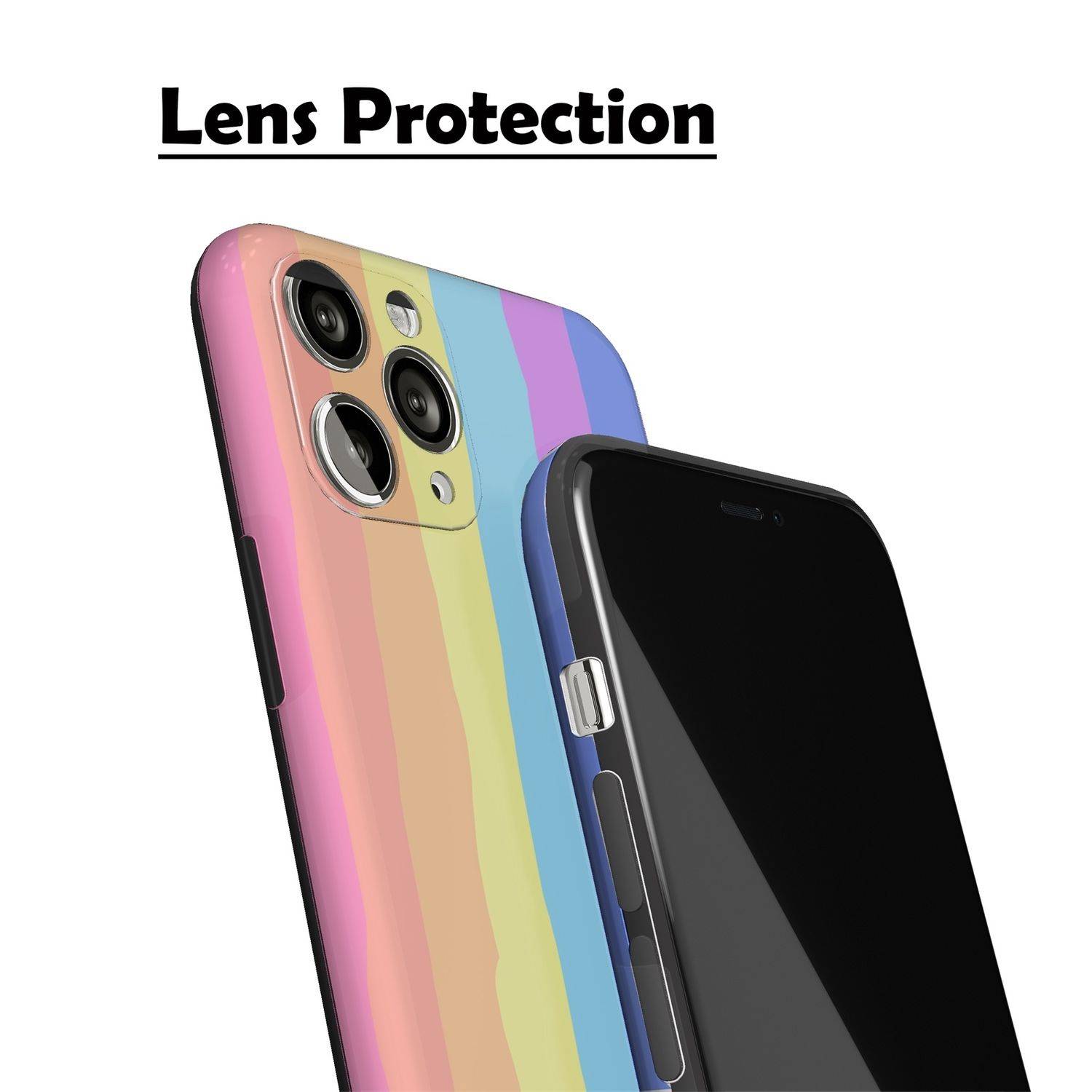 Apple iPhone 11 Pro Max Handyhülle Schutzcase Regenbogen Cover Backcover Mehrfarbig