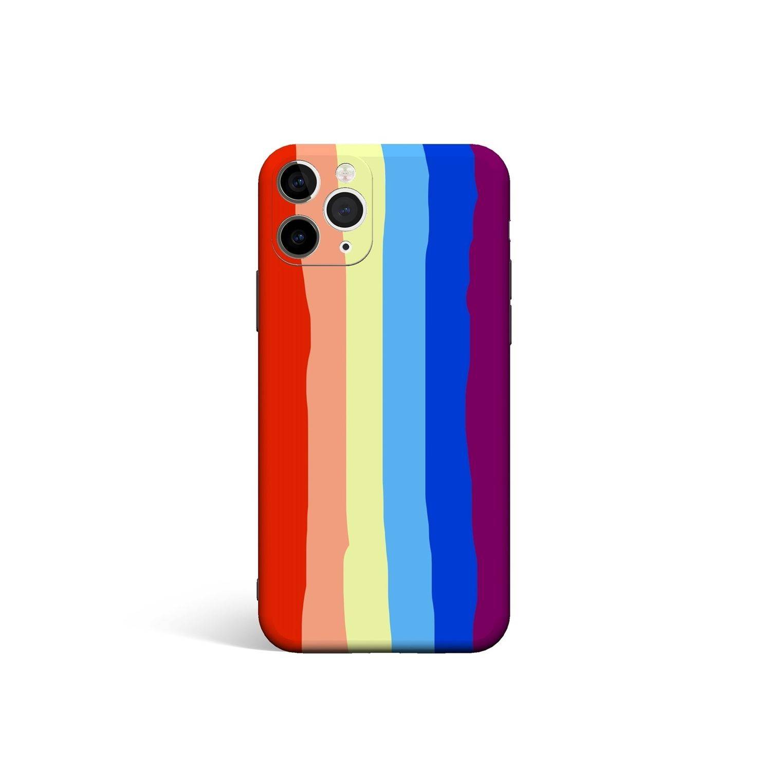 Apple iPhone 11 Pro Max Handyhülle Schutzcase Regenbogen Cover Backcover Mehrfarbig