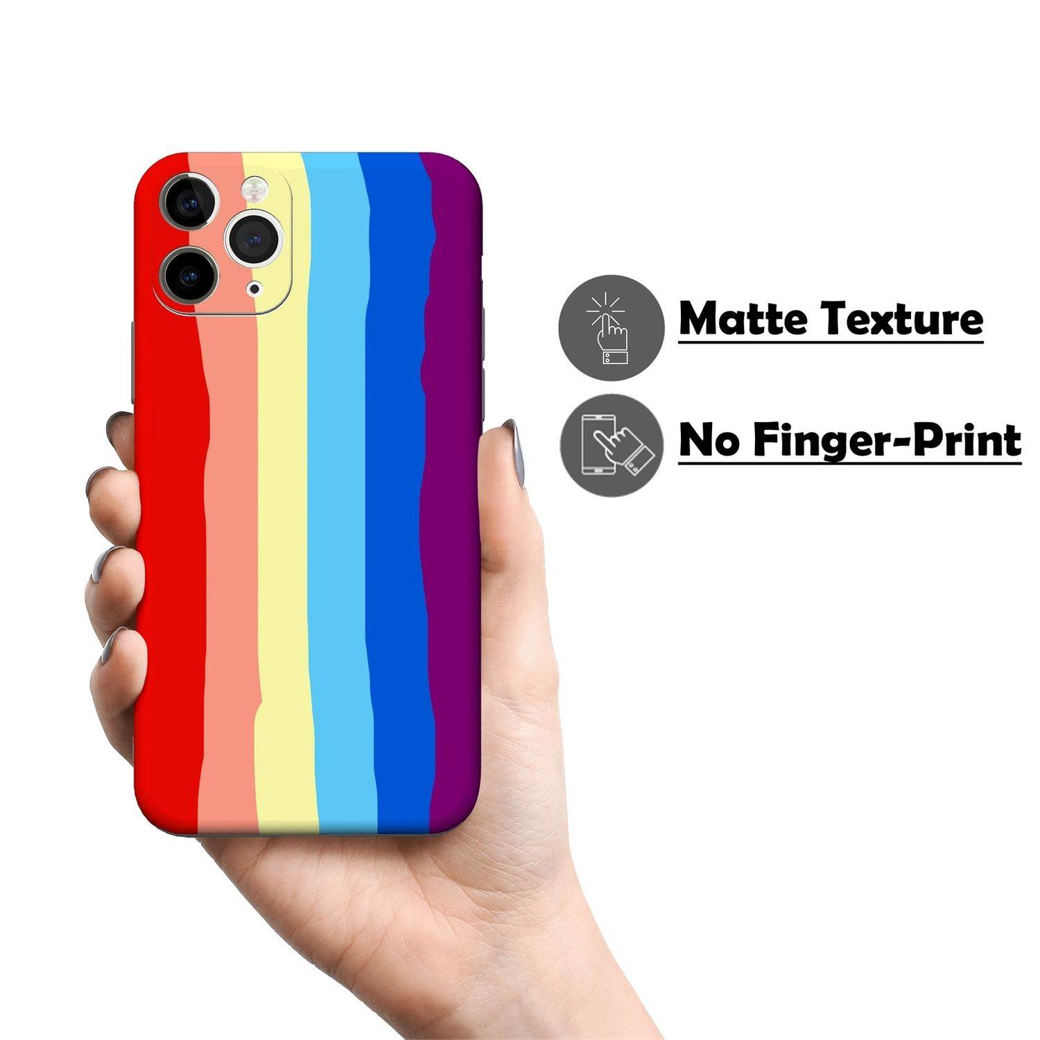 Apple iPhone 11 Pro Max Handyhülle Schutzcase Regenbogen Cover Backcover Mehrfarbig