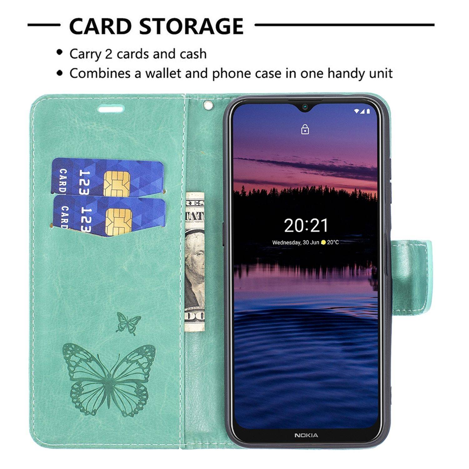 Nokia G20 Schutzhülle Handyhülle Grün