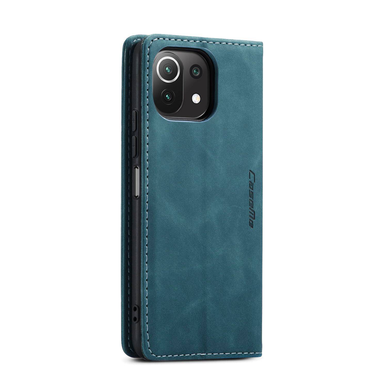 Hülle kompatibel mit Xiaomi Mi 11 Lite Kunstleder Handyhülle - Handy Case Blau