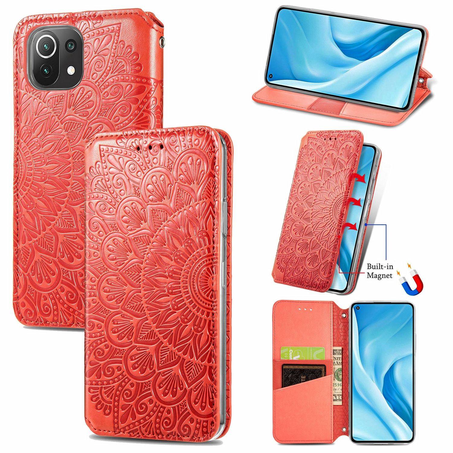Xiaomi Mi 11 Lite Schutzhülle Handyhülle Rot