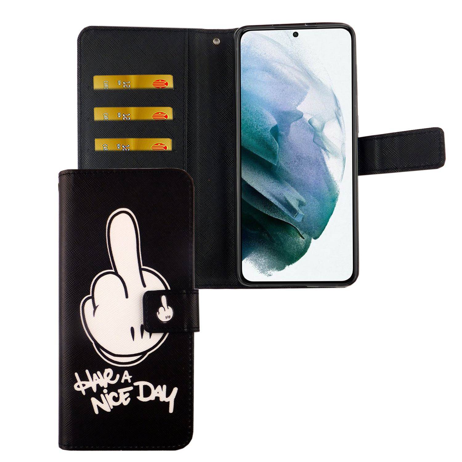 Samsung Galaxy S21 Plus Handyhülle Bookcover Schwarz
