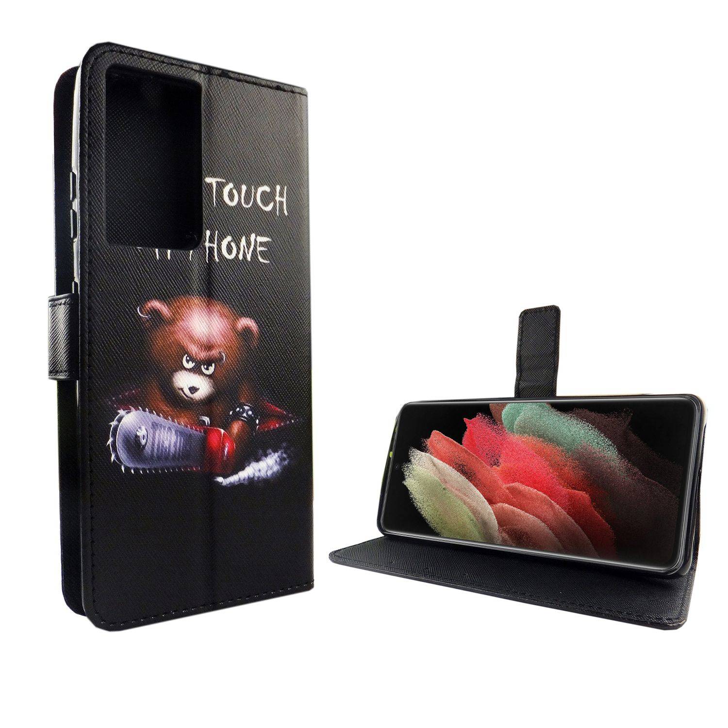 Samsung Galaxy S21 Ultra Handyhülle Bookcover Schwarz