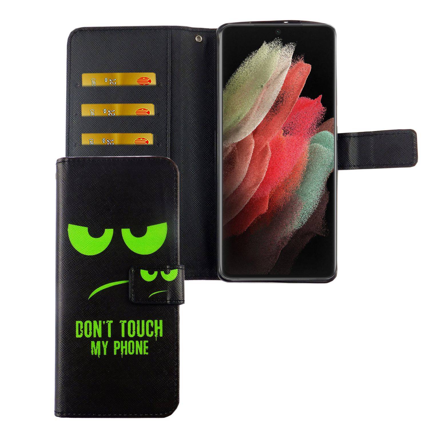 Samsung Galaxy S21 Ultra Handyhülle Bookcover Schwarz