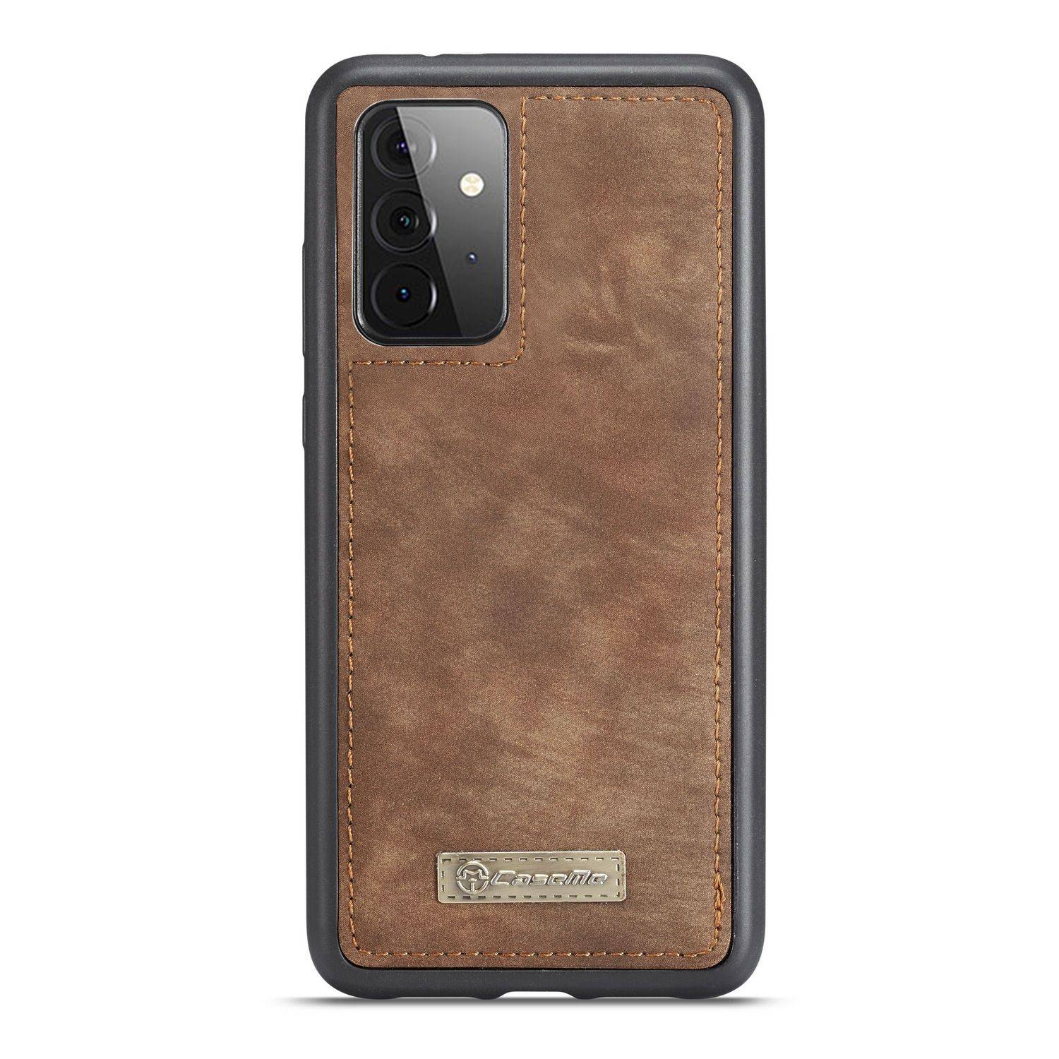 Hülle kompatibel mit Samsung Galaxy A72 5G Kunstleder Handyhülle - Handy Case Braun
