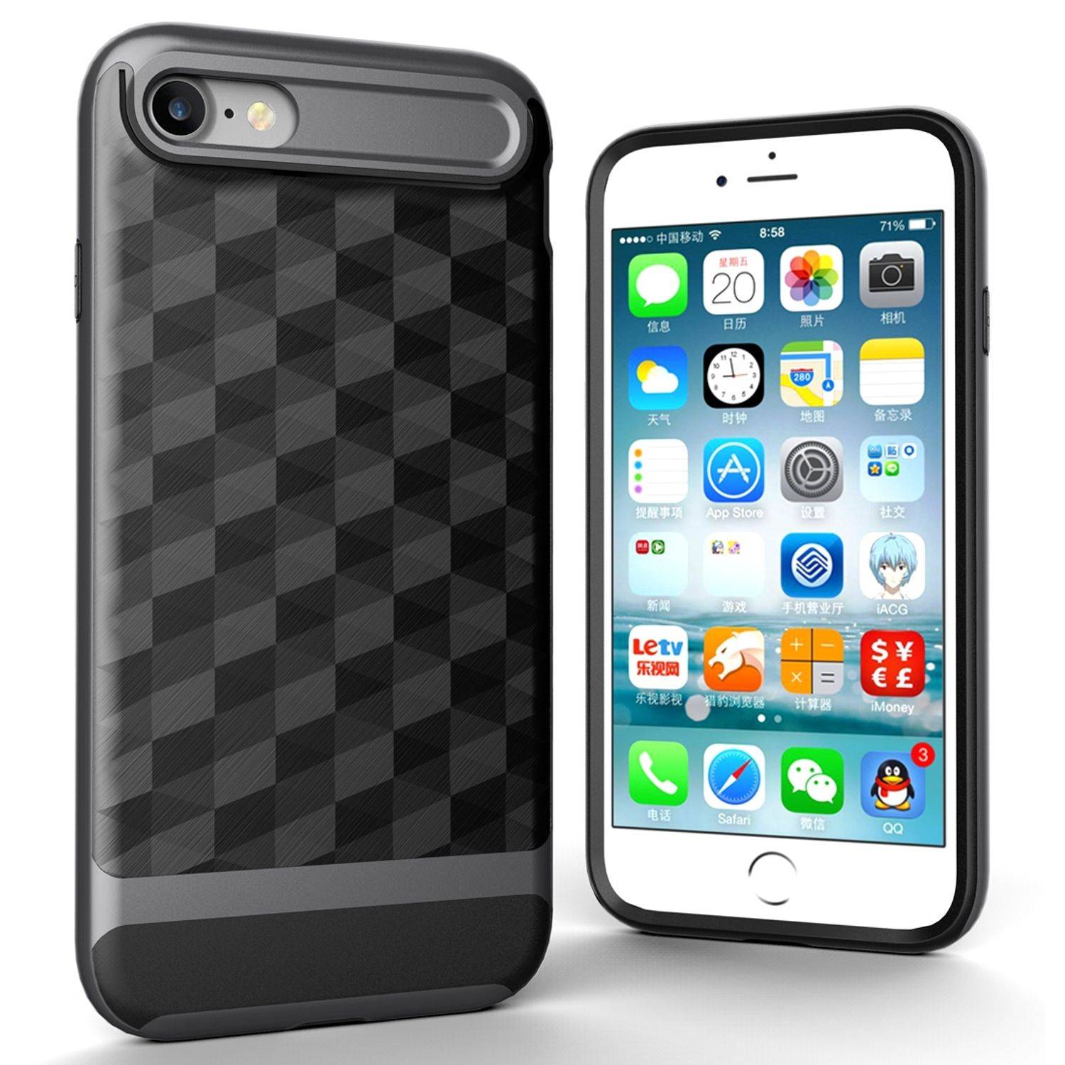 Apple iPhone SE 2020 Handyhülle Backcover Grau