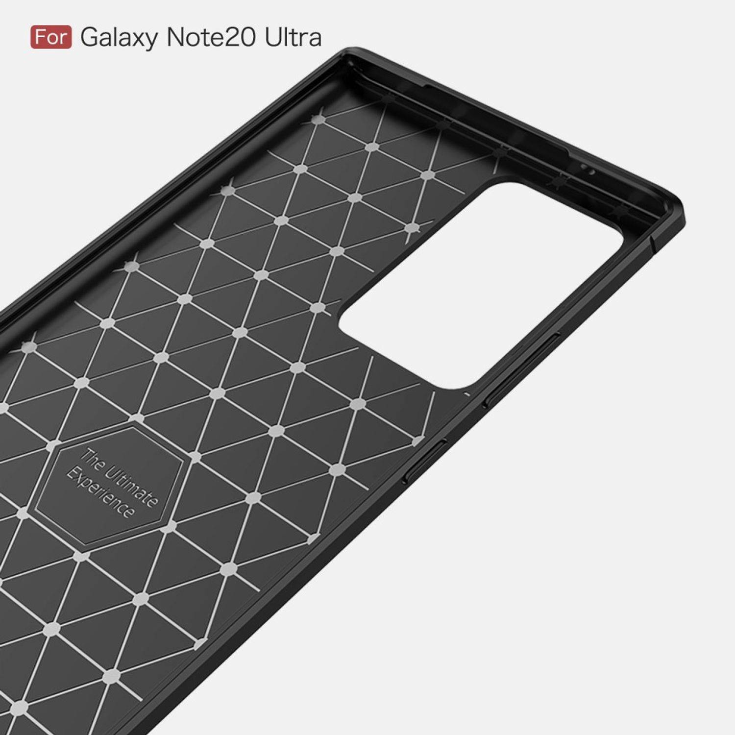 Samsung Galaxy Note 20 Ultra Handyhülle Carbon Optik Backcover Schwarz