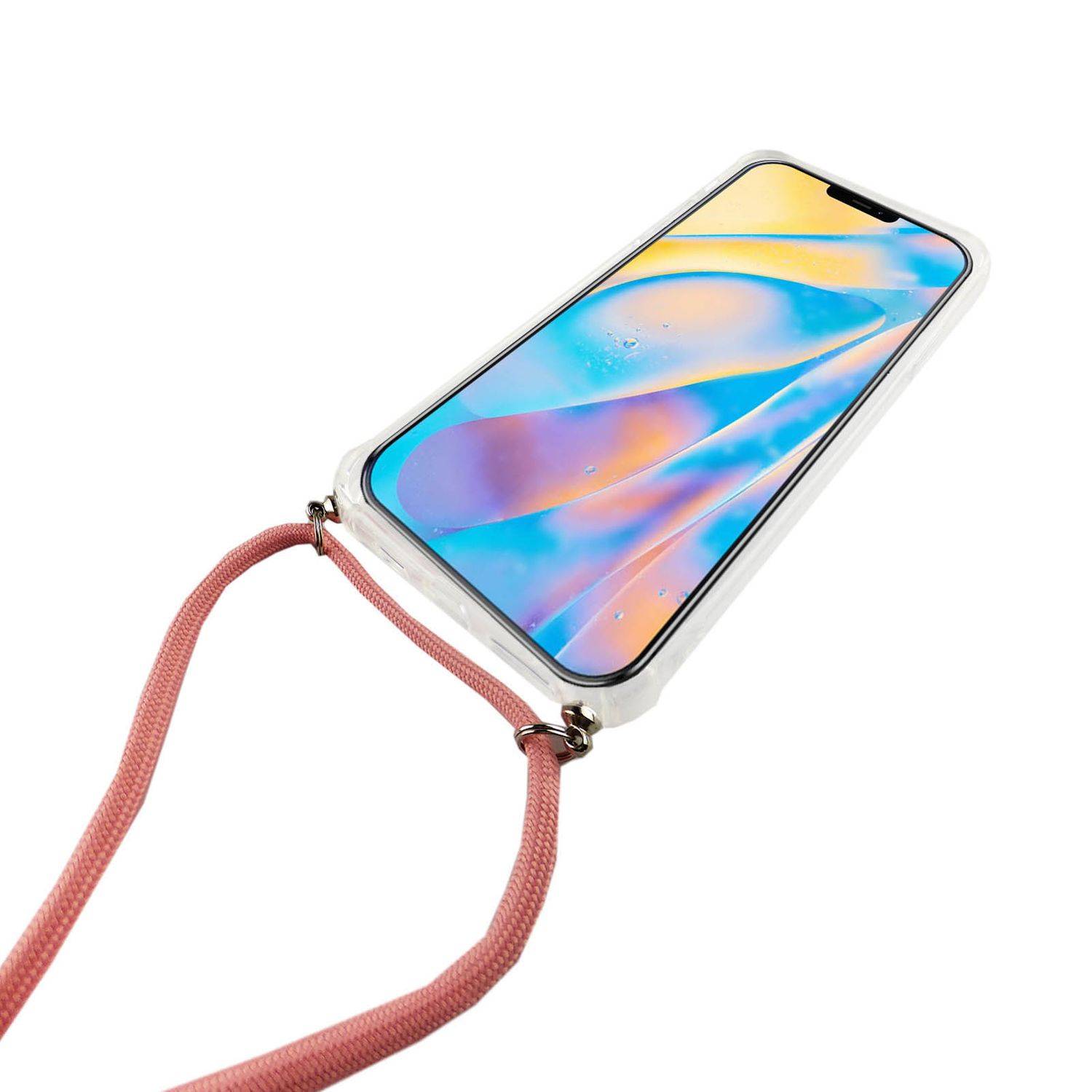 Apple iPhone 12 Mini Handykette Handyhülle Umhängetasche Transparent