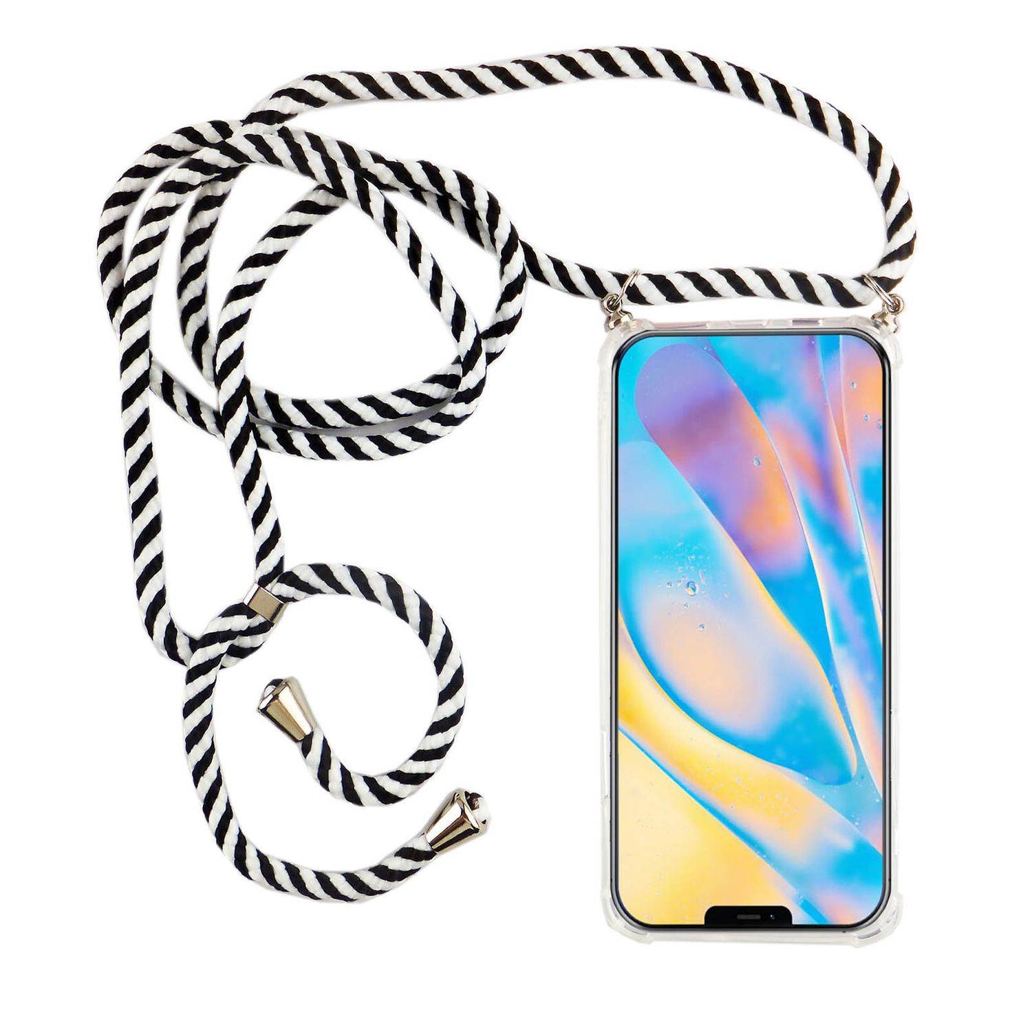Apple iPhone 12 Mini Handykette Handyhülle Umhängetasche Transparent
