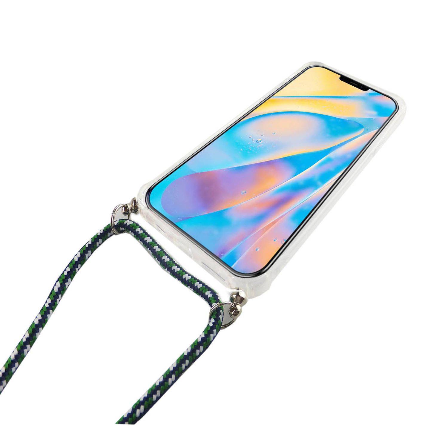 Apple iPhone 12 Mini Handykette Handyhülle Umhängetasche Transparent