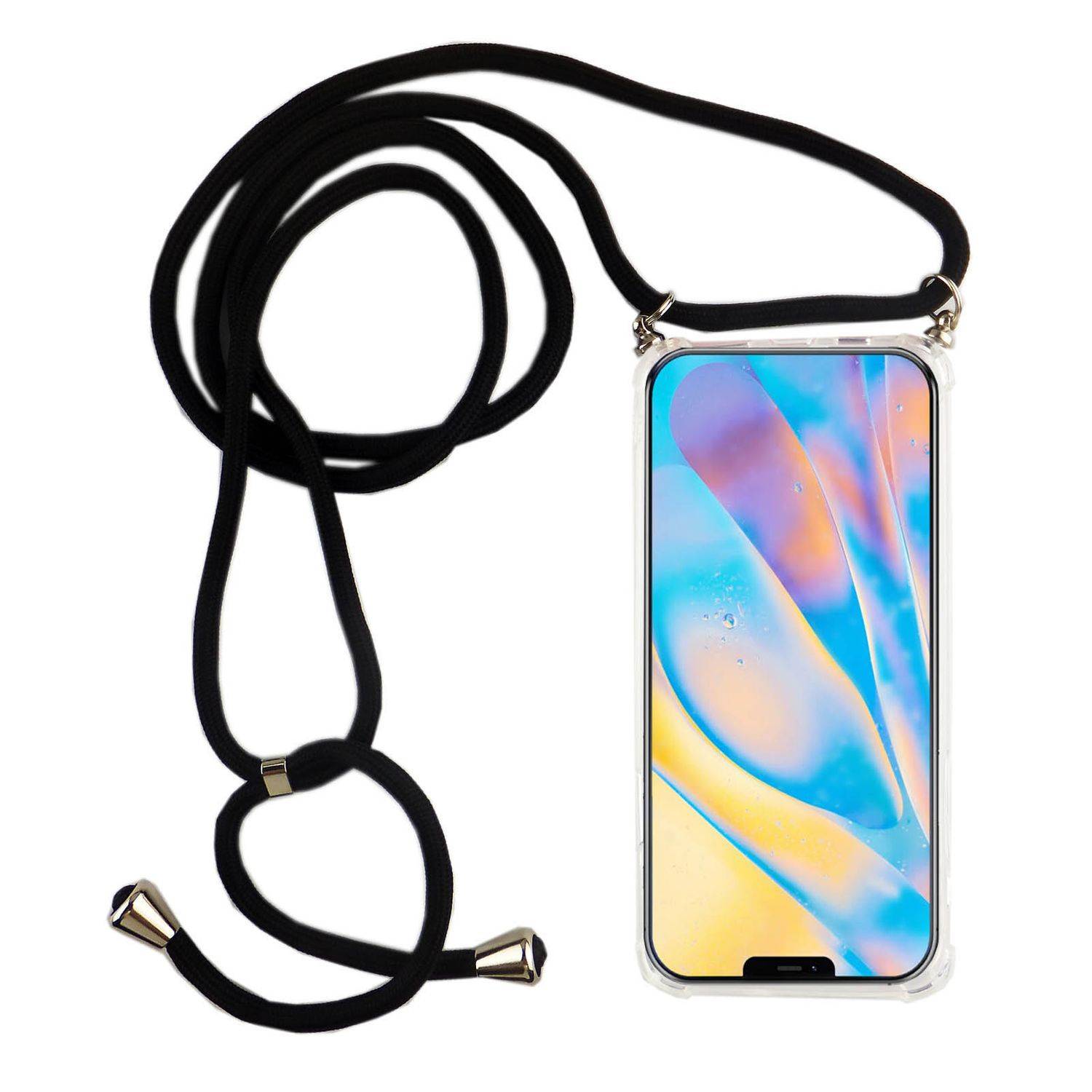 Apple iPhone 12 Pro Max Handykette Handyhülle Umhängetasche Transparent