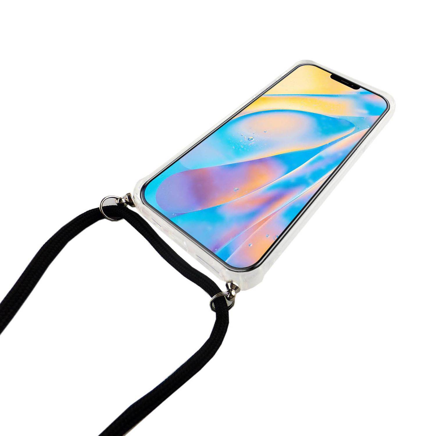 Apple iPhone 12 Pro Max Handykette Handyhülle Umhängetasche Transparent