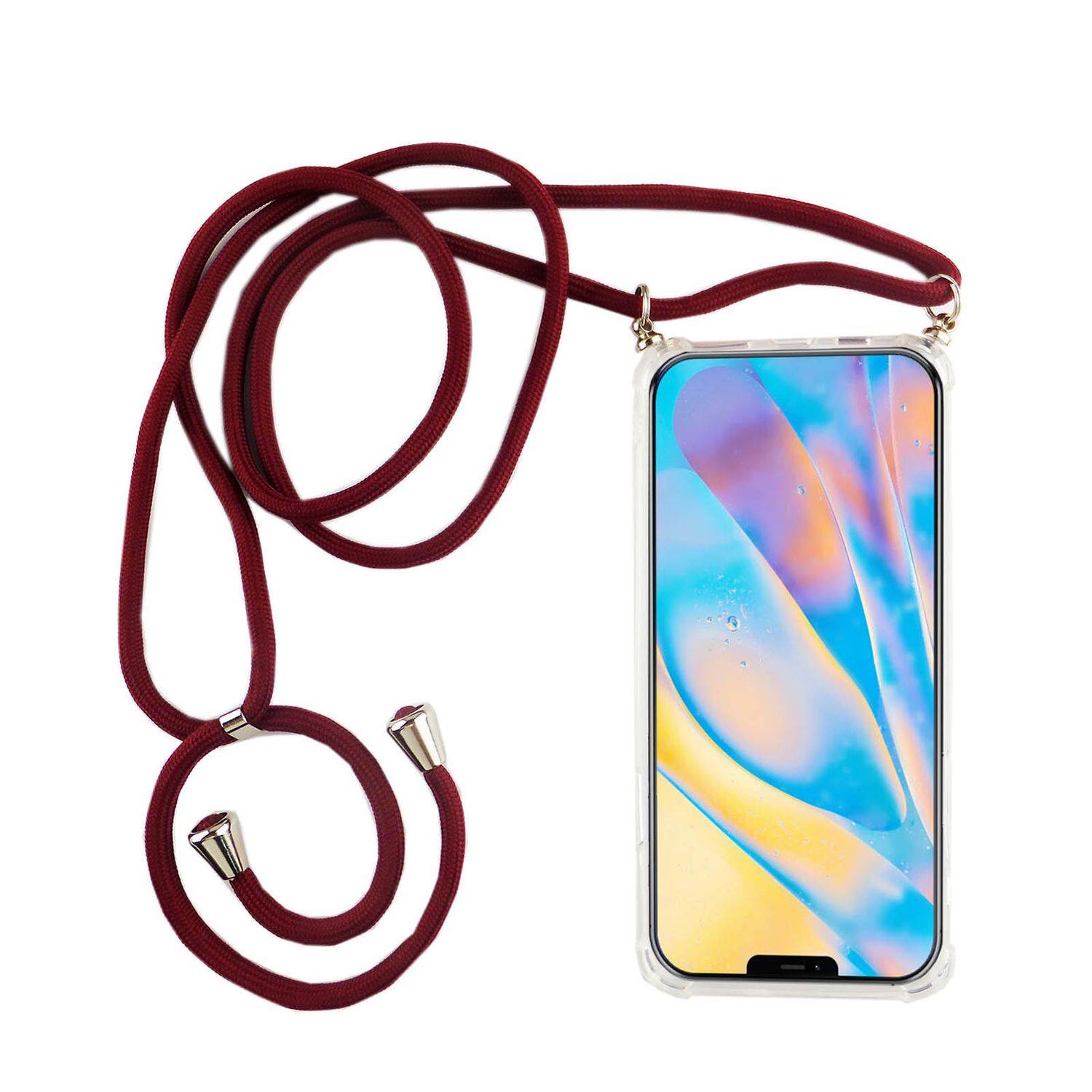 Apple iPhone 12 Pro Max Handykette Handyhülle Umhängetasche Transparent