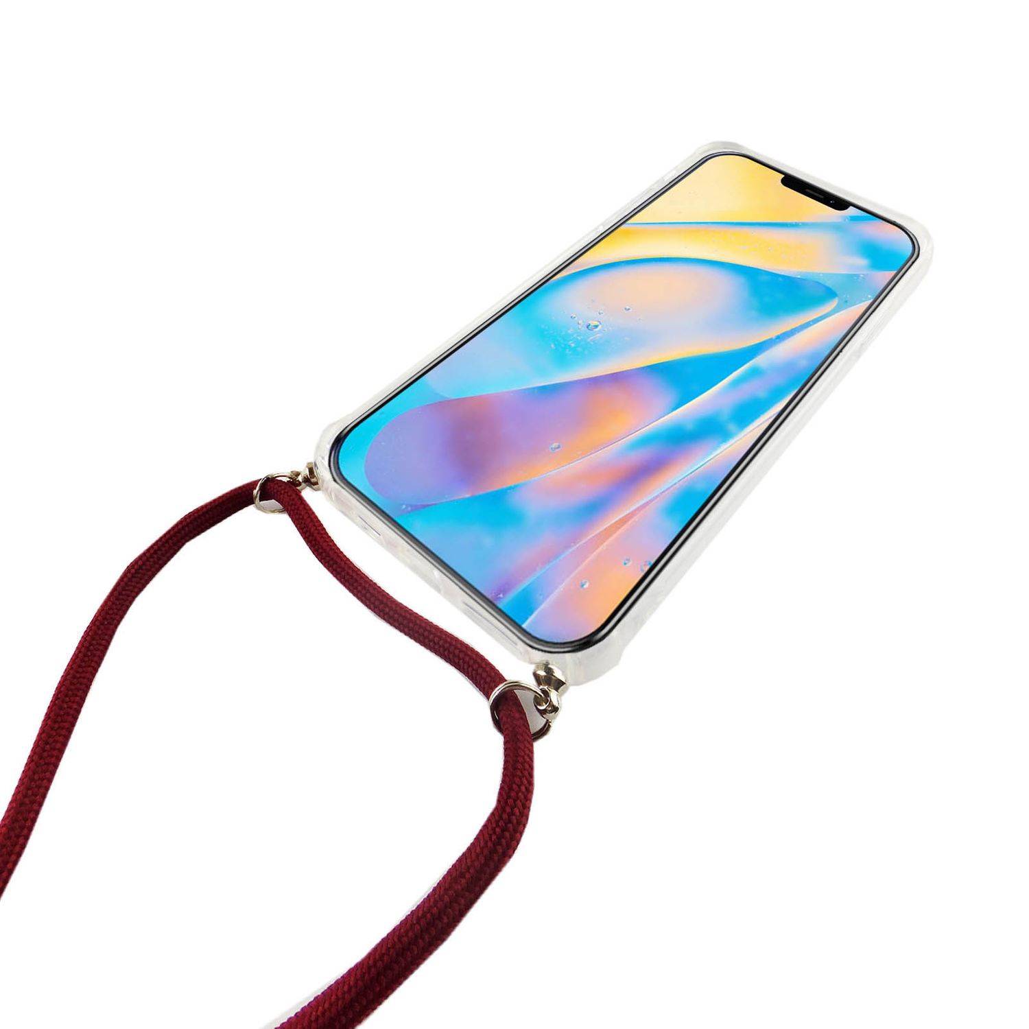 Apple iPhone 12 Pro Max Handykette Handyhülle Umhängetasche Transparent