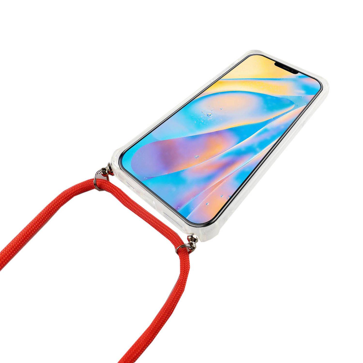 Apple iPhone 12 Pro Max Handykette Handyhülle Umhängetasche Transparent