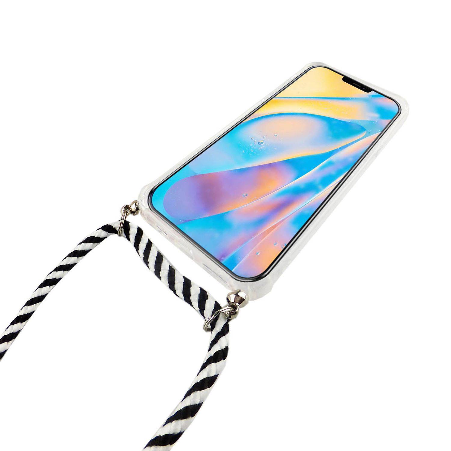 Apple iPhone 12 Pro Max Handykette Handyhülle Umhängetasche Transparent