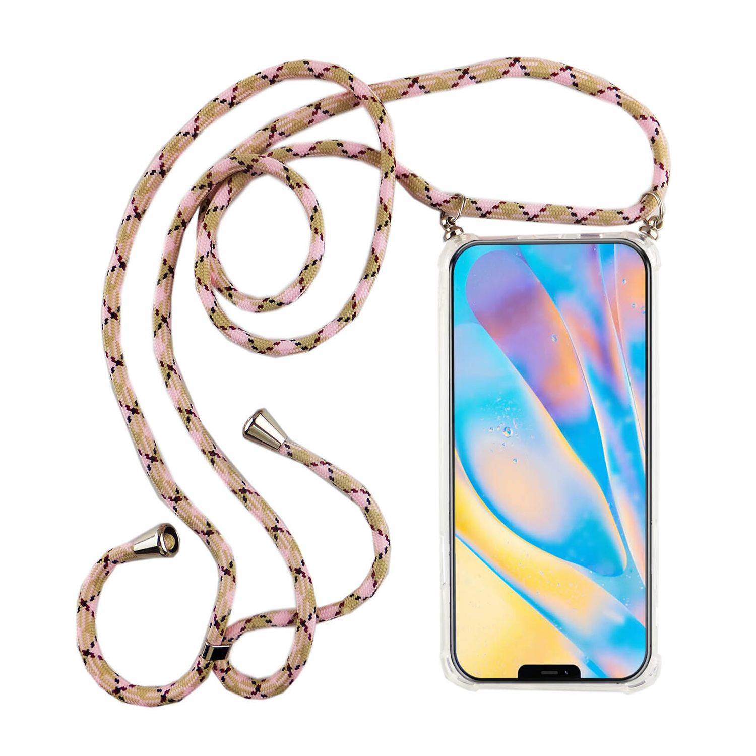 Apple iPhone 12 Pro Max Handykette Handyhülle Umhängetasche Transparent