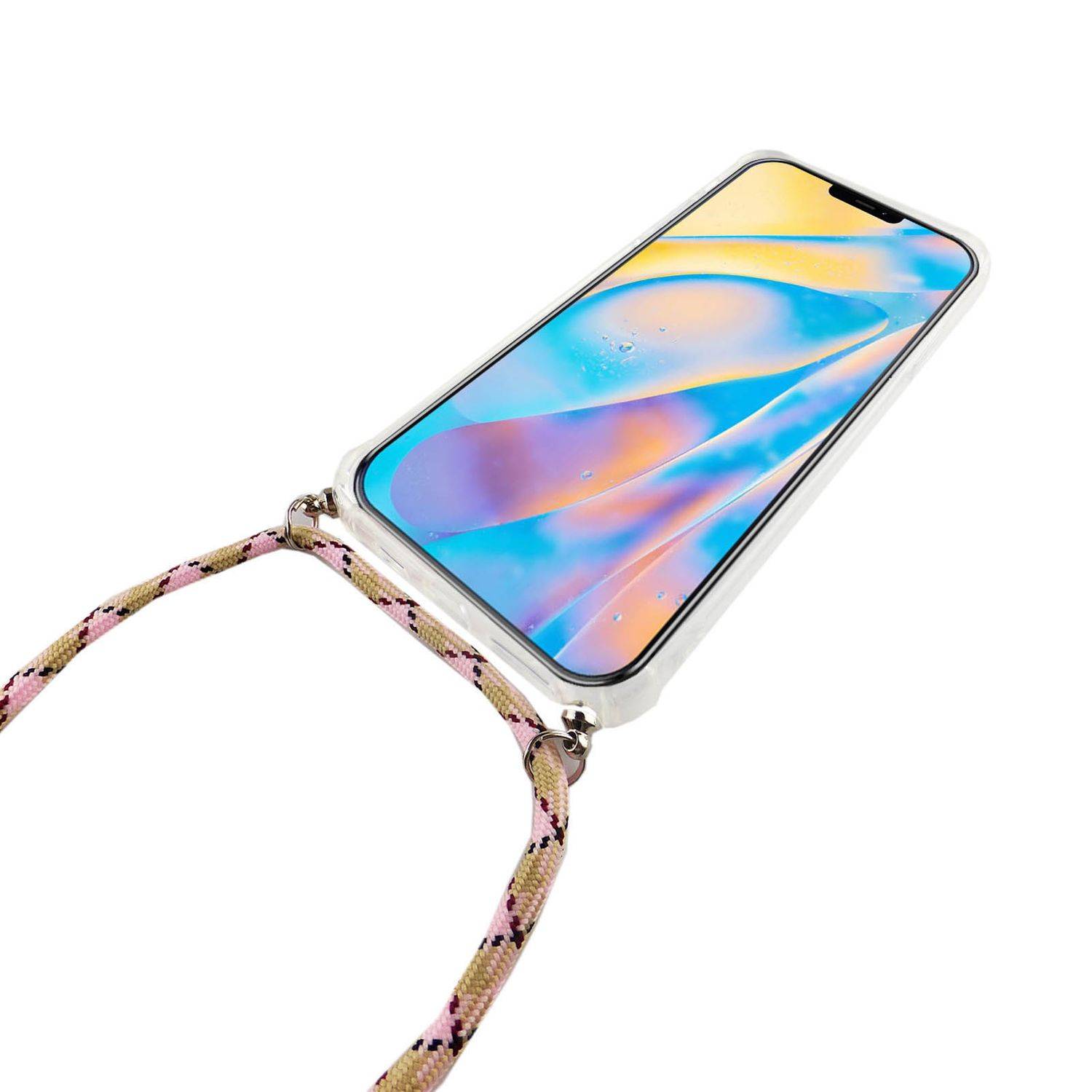 Apple iPhone 12 Pro Max Handykette Handyhülle Umhängetasche Transparent