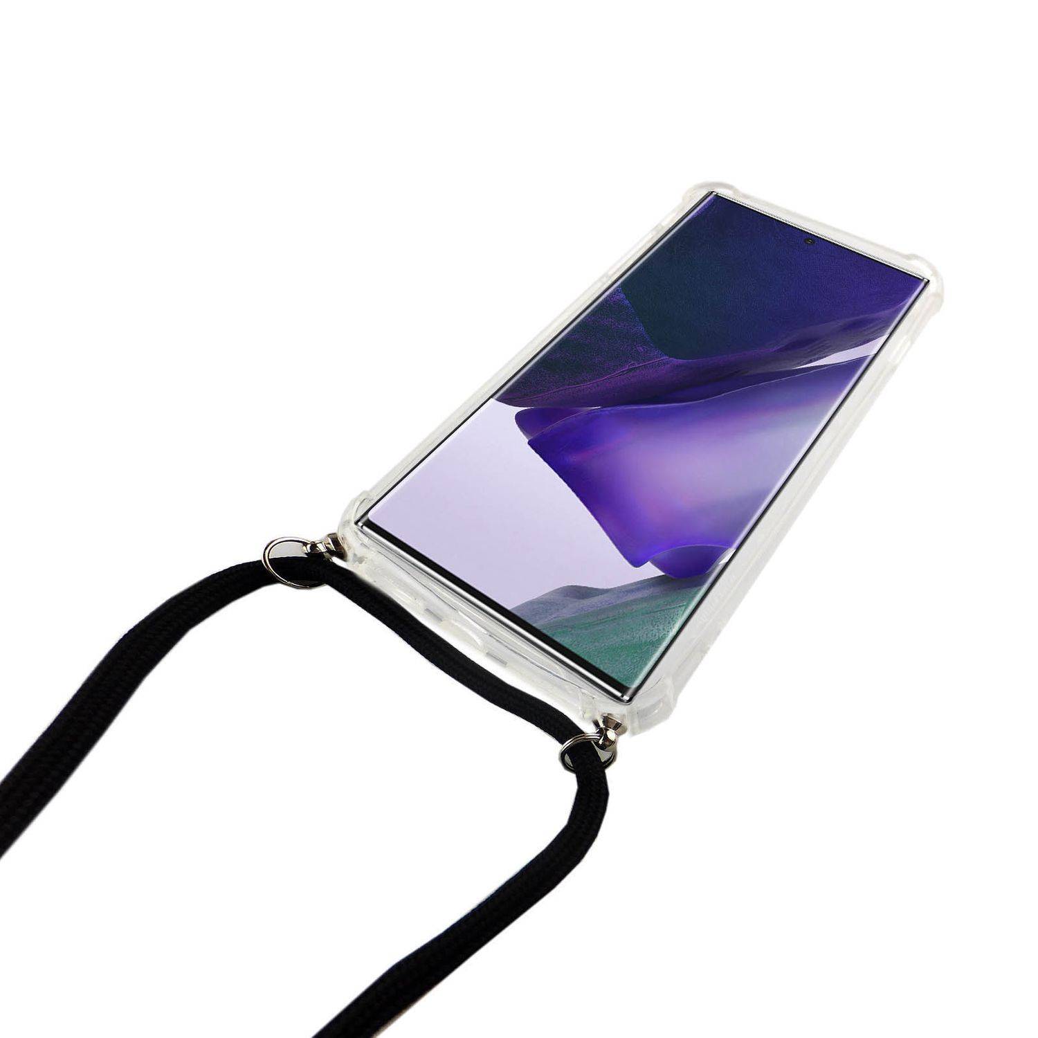 Samsung Galaxy Note 20 Ultra Handykette Handyhülle Umhängetasche Transparent