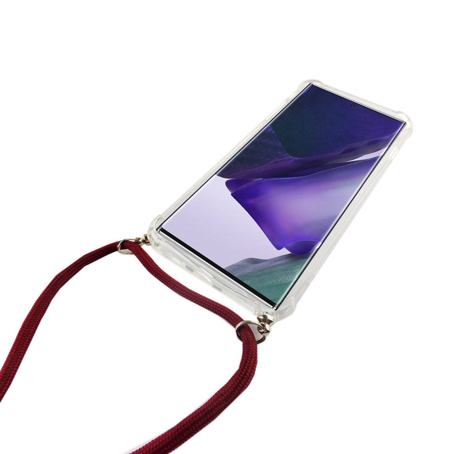 Samsung Galaxy Note 20 Ultra Handykette Handyhülle Umhängetasche Transparent