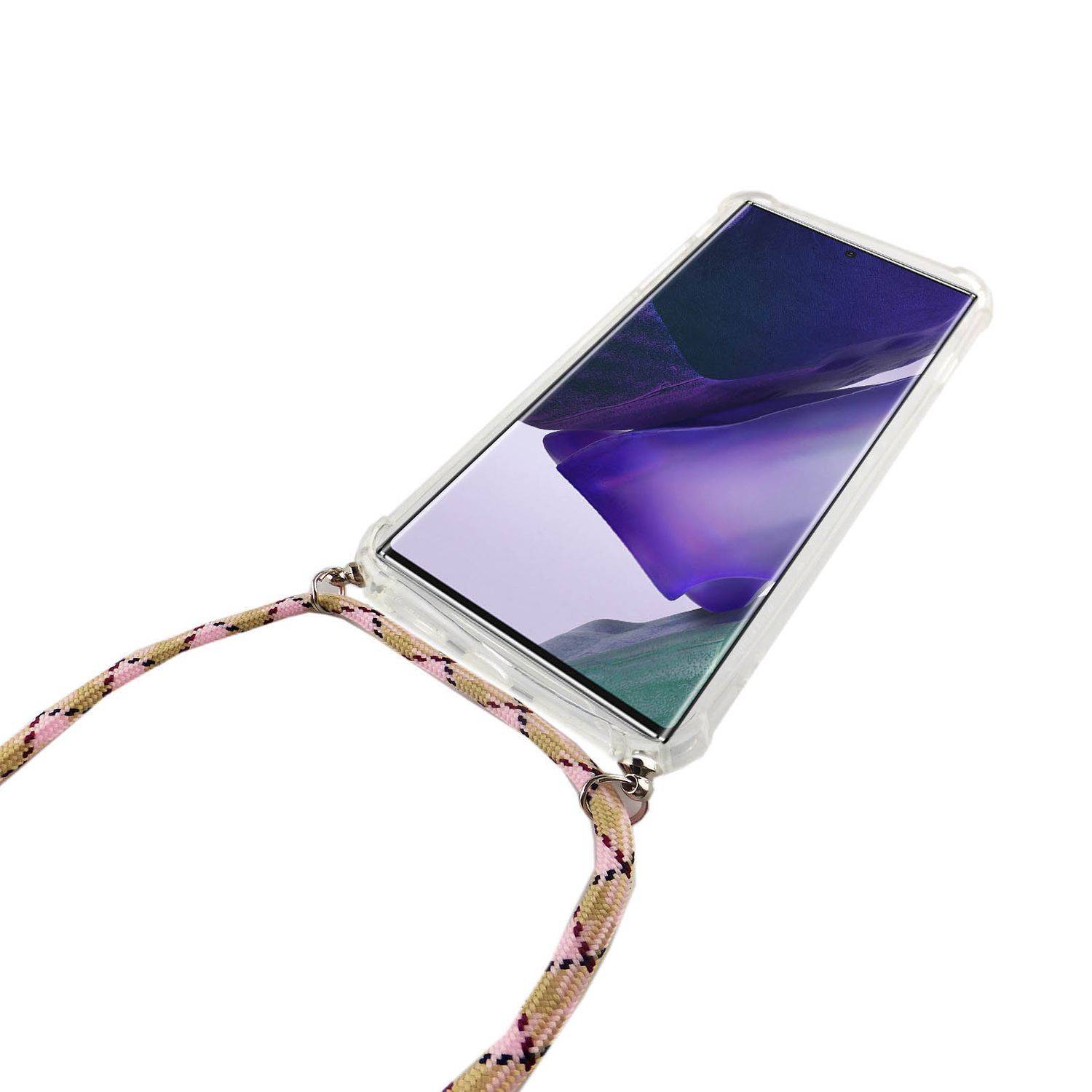 Samsung Galaxy Note 20 Ultra Handykette Handyhülle Umhängetasche Transparent