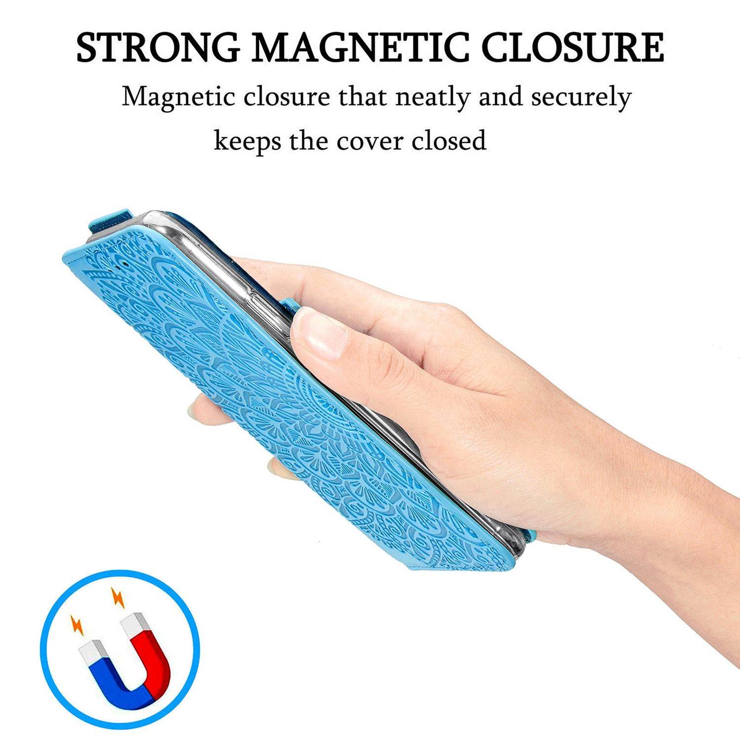 Samsung Galaxy S21 Plus Handyhülle Bookcover Blau