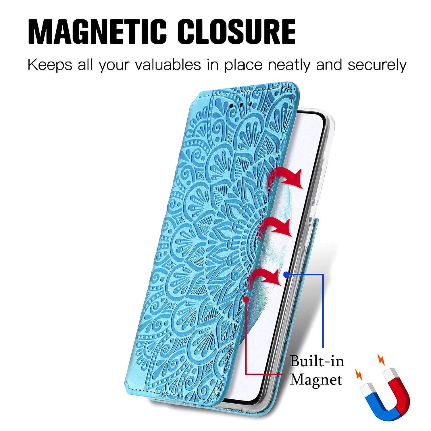 Samsung Galaxy S21 Plus Handyhülle Bookcover Blau