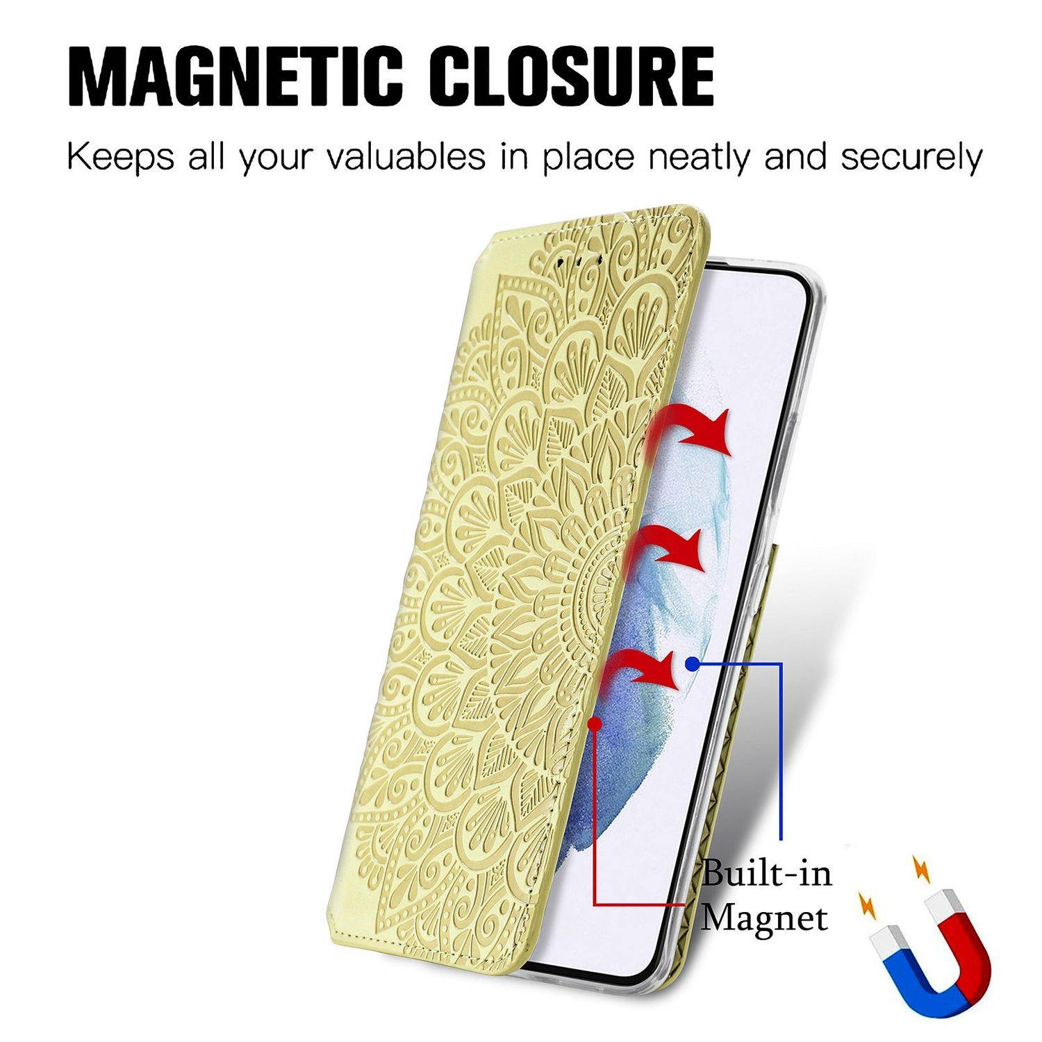 Samsung Galaxy S21 Plus Handyhülle Bookcover Gelb