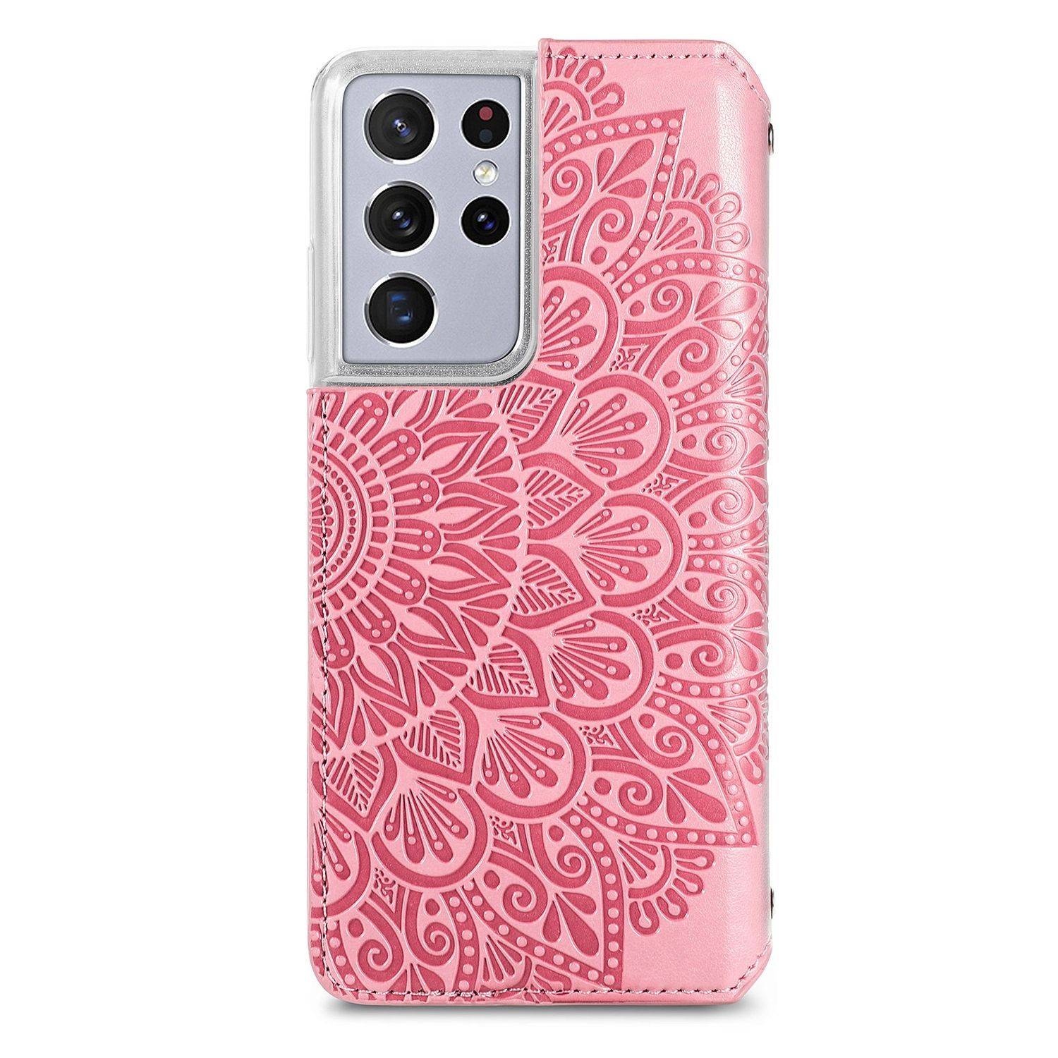 Samsung Galaxy S21 Ultra Handyhülle Bookcover Rosa