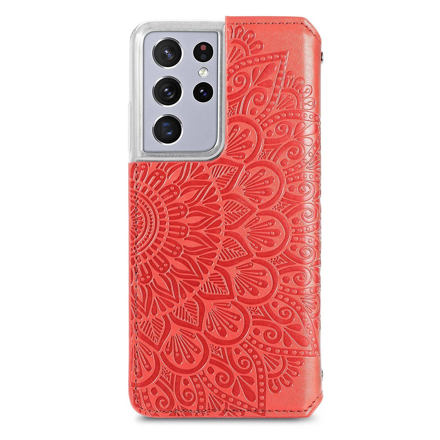 Samsung Galaxy S21 Ultra Handyhülle Bookcover Rot